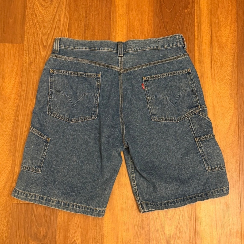 2000s Y2K Levi's Baggy Carpenter Denim Jean Shorts Size W 36